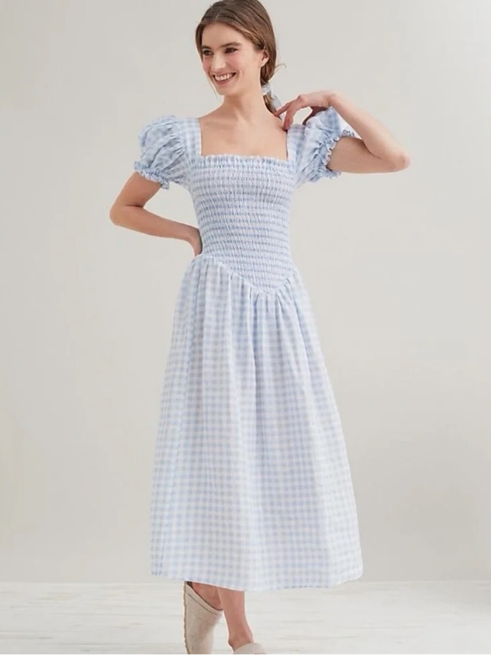 Sleeper Belle Blue Gingham Dress